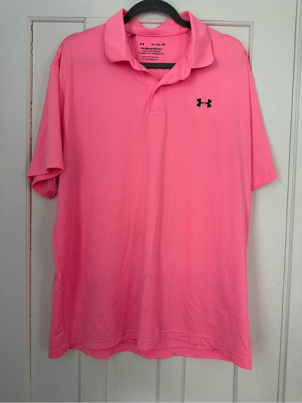Under Armour Men’s Bright Pink Short-Sleeve Polo